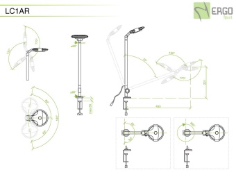 Настольная LED лампа LC1AR Silver